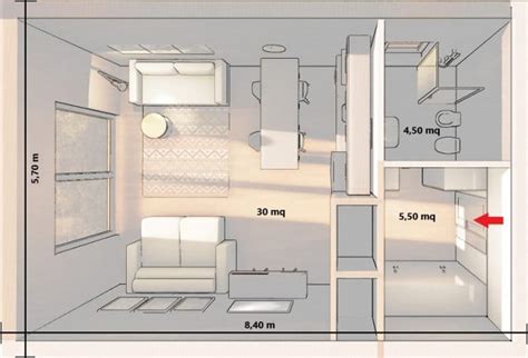 Inside there is everything you need. 50 Square Meters House Floor Plan - House Design Ideas