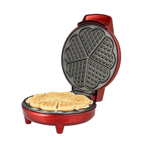 Kalorik Heart Shape Waffle Maker In Metallic Red Heart Shaped Waffle