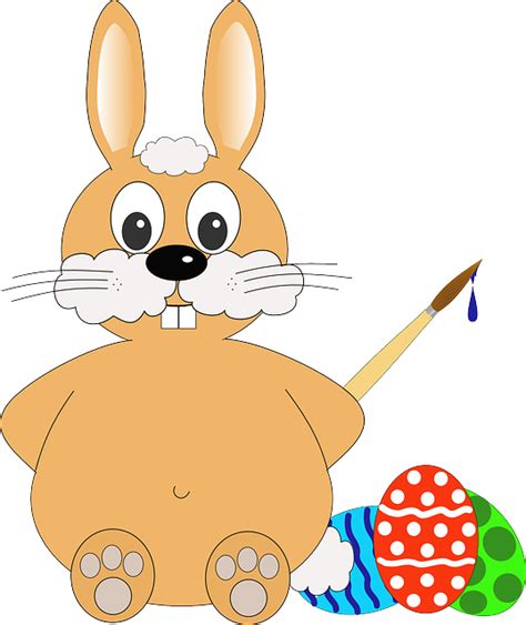 Easter Rabbit Eggs Free Vector Graphic On Pixabay