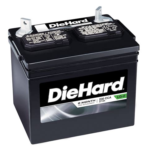 Use lawn mower batteries to power your heavy duty lawn equipment. DieHard Garden Tractor Battery- Group Sizes U1R (Price ...