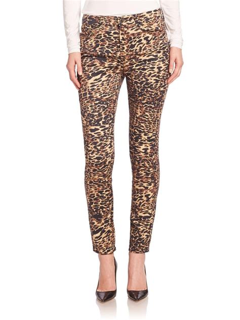 7 For All Mankind Leopard Print Jeans Bella Hadid And Kaia Gerber