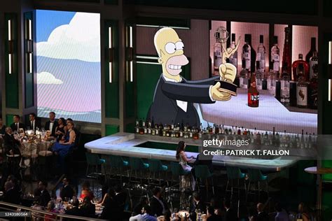 A Screen Shows Homer Simpson Of The Simpsons During The 74th Emmy News Photo Getty Images