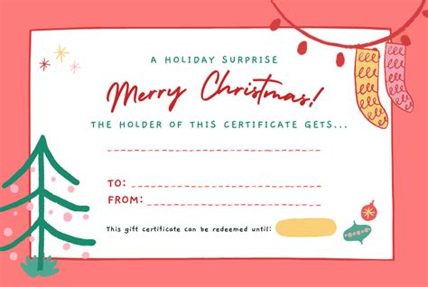 Free Christmas Printable T Certificates The Diary Of A Frugal