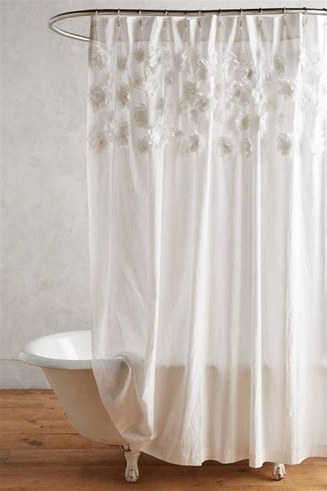 Georgina White Floral Shower Curtain