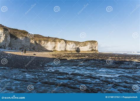 Wave Cut Platform And Chalk Cliffs Of Flamborough Head On The North Sea