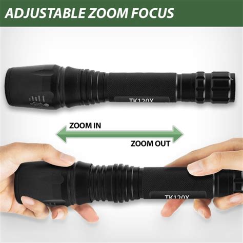 Led Tactical Flashlight With Holster For Safety And Security Ecogear Fx