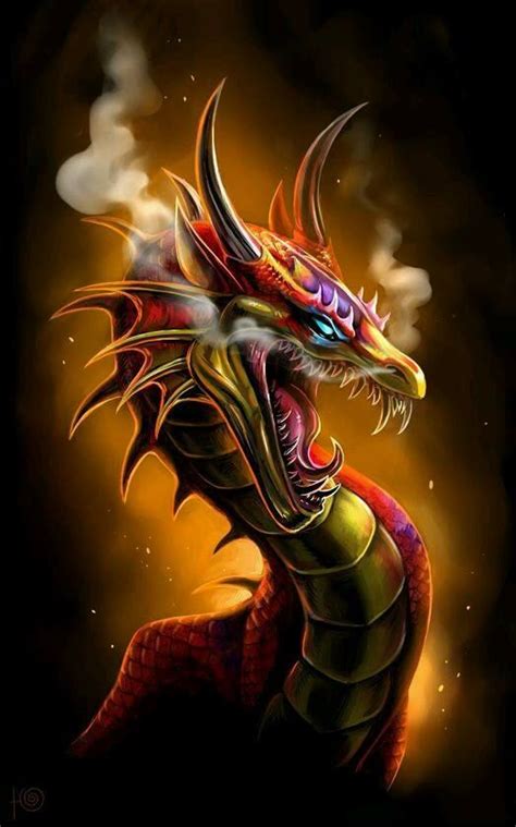 A Colorful Dragon With Its Mouth Open And Its Tongue Out On A Black