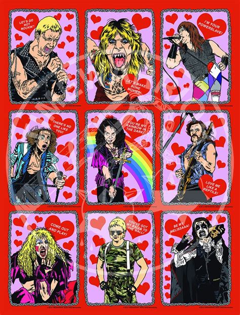 Heavy Metal Heroes Valentines Day Cards Valentine Day Cards Heavy