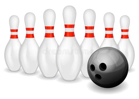 Bola Y Contactos De Bowling Ilustración Del Vector Ilustración De