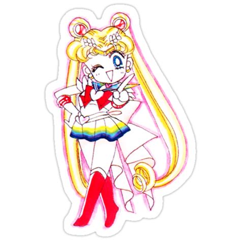 Chibi Sailor Moon Stickers By Shayera Redbubble
