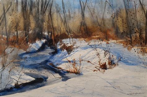 Winter Woods Painting By Sandra Strohschein