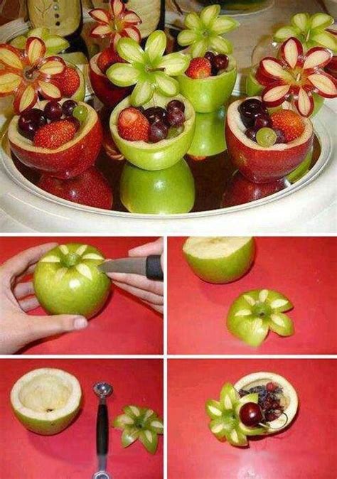 Pretty Apple Bowls Food Food Decoration Food And Drink