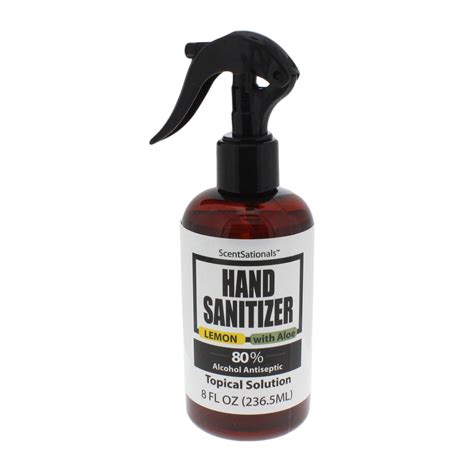 It continues, hand washing mechanically removes pathogens hand sanitizer can be made at home with three main ingredients: ScentSationals Lemon with Aloe, 80% Alcohol Antiseptic Hand Sanitizer - Shop Cleansers & Soaps ...