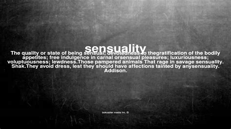 What Does Sensuality Mean Youtube
