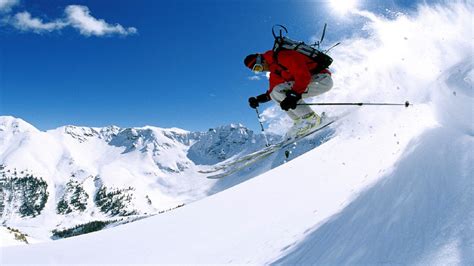 Skiing Winter Snow Ski Mountains Wallpaper 1920x1080