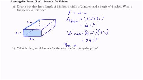 Mth 65 §83 V11 Formula For The Volume Of A Rectangular Prism Box