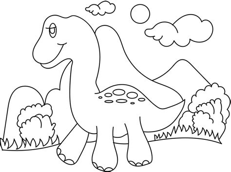 Tô màu chú khủng long con Trang Tô Màu Cho Bé
