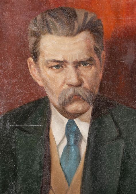 Unknown 20th Century Oil Portrait Of Maxim Gorky For Sale At 1stdibs