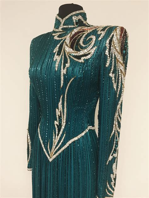 Vintage 1980s Bob Mackie Beaded Gown In 2020 Beaded Gown Bob Mackie Gowns