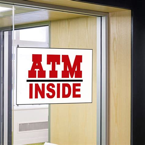 Decal Sticker Multiple Sizes Atm Inside White Red Black Business Atm