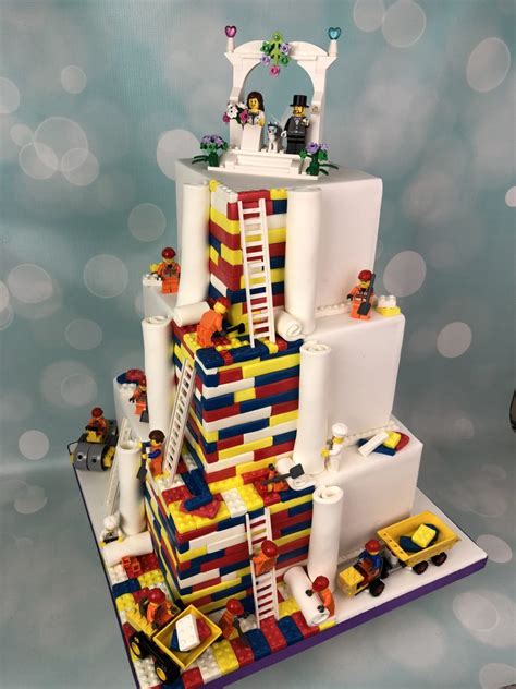 Three Tier Lego Wedding Cake Mels Amazing Cakes