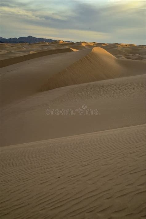 Daybreak In The Sand Dunes Imperial Sand Dunes California Usa Stock