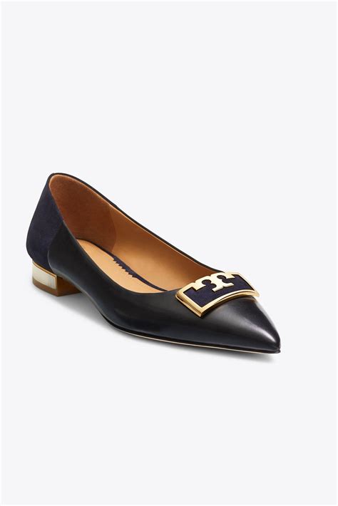 Tory Burch Gigi Pointed Toe Flats In Black Save 32 Lyst