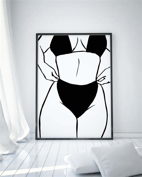 Curvy Woman Sketch Art Instant Download Body Positivity Art Etsy