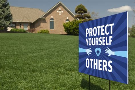 Yard Sign Protect Yourself Gloves 24x18