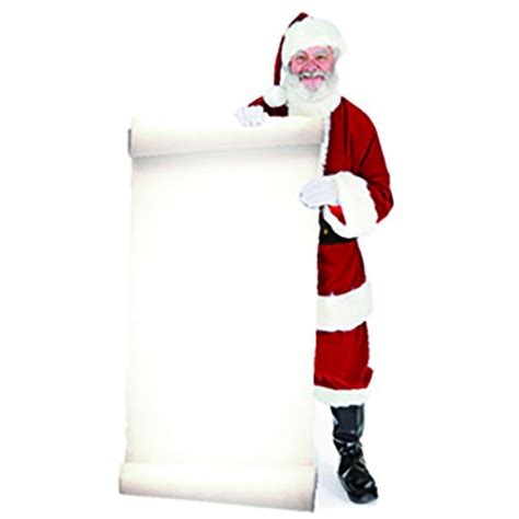 Santa Claus With Blank List Life Size Cardboard Cutout Standup