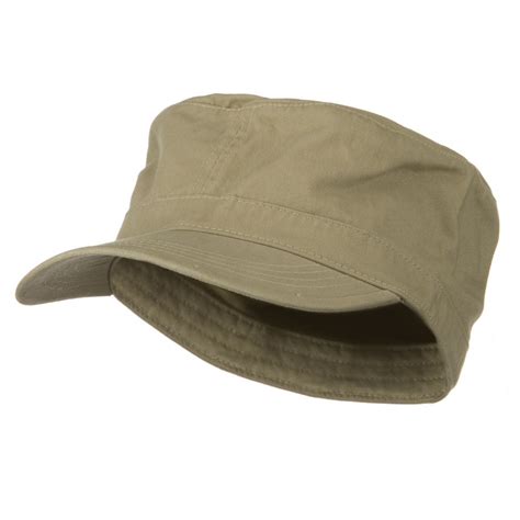 Big Size Cotton Fitted Military Cap Khaki Military Cap Black And