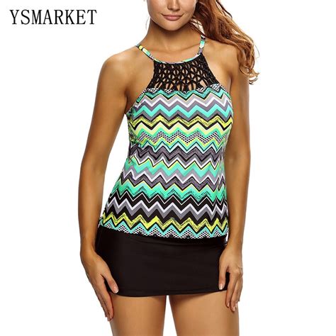 Buy New Chic Beach Wear Tops Womens Multicolor Zigzag
