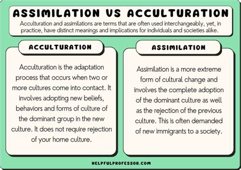 Acculturation Vs Assimilation Similarities And Differences