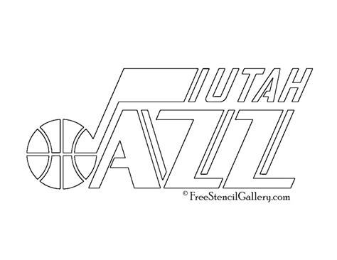 Nba Utah Jazz Logo Stencil Free Stencil Gallery