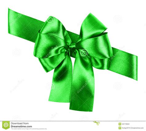 Green Bow Made From Silk Stock Photo Image Of Curl Green 40173504