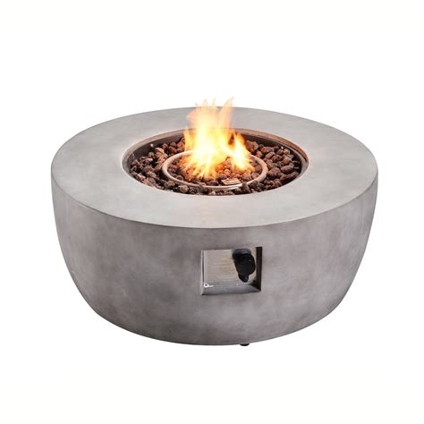 Concrete is a smart investment in your outdoor living area. Peaktop - Outdoor 36 Inch Round Concrete Gas Fire Pit - Walmart.com - Walmart.com