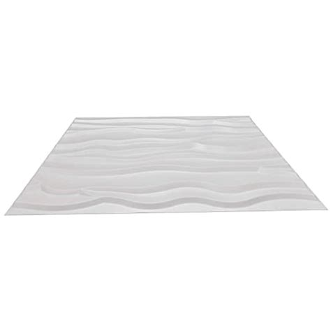 Art3d Wave 3d Wall Panels Primitive White Pack Of 6 Tiles 32 Sqft