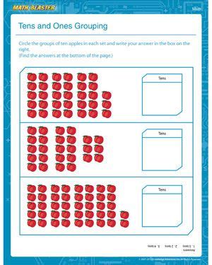 The picture of tens and ones worksheets grade 1 is really good worksheet for your son. Tens and Ones Grouping - Printable Place Value Worksheet for 1st Graders | Math worksheets ...