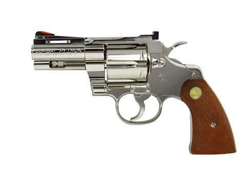 Tanaka Colt Python 357 Magnum 3 Inch R Model Nickel Finish Gas