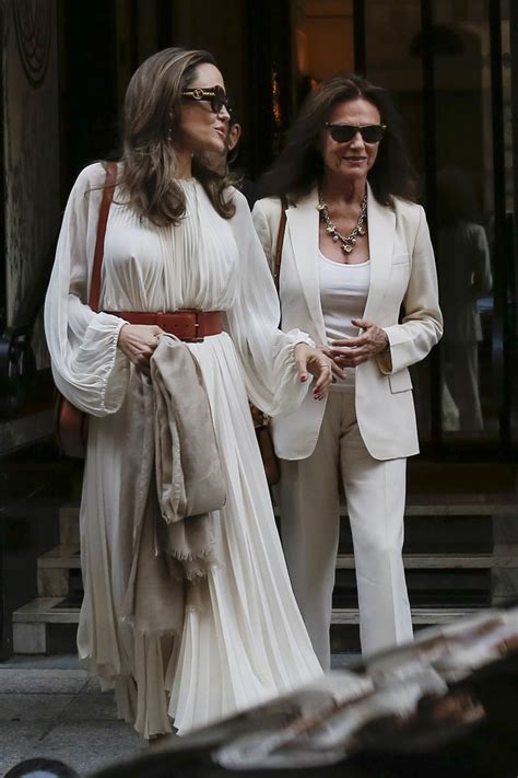 Angelina Jolie And Godmother Jacqueline Bisset Together In Paris