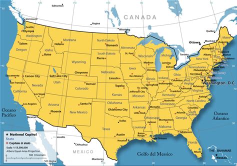 Cartina Degli Stati Uniti Vacanze Negli Usa