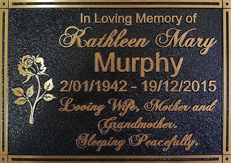 Amazon.com: SamStar Custom Colour Memorial Brass Plaques| Custom Size