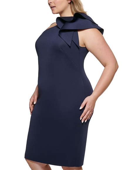Eliza J Plus Size Ruffled One Shoulder Dress Macys