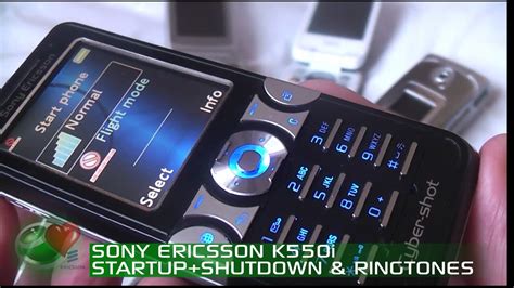 Sony Ericsson K550i Startupshutdown Ringtones Youtube