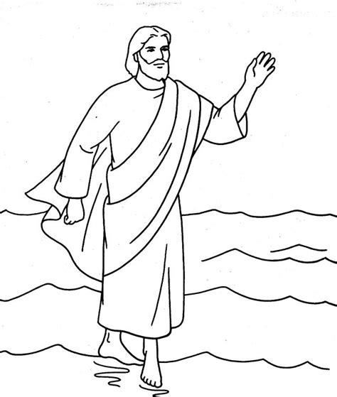 Peter Walks On Water Coloring Pages - Coloring Home