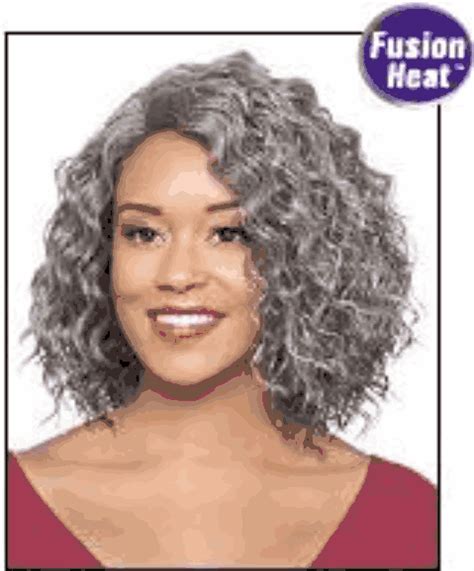 Foxy Silver Synthetic Fusion Heat Wig Nellie