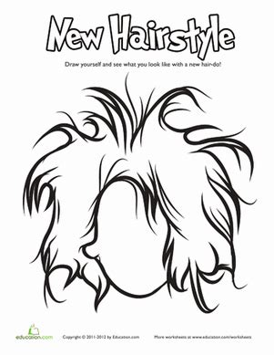 Use these images to quickly print coloring pages. Hair Coloring Pages | Education.com | Coloring pages, Cool ...