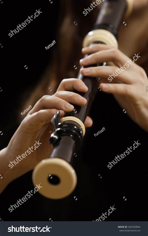 Hands Girl Playing Recorder Stock Photo 360350894 Shutterstock