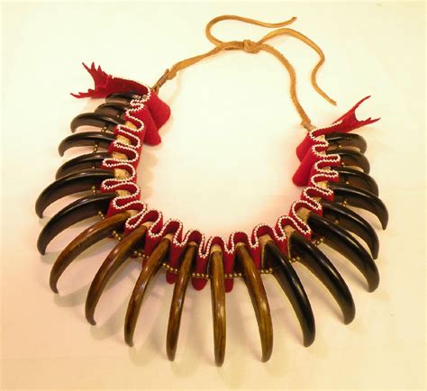 Grizzly Bear Claw Necklace These Claws Are Cast Resin Carefully Painted Shellacked To Very