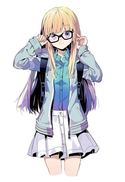 Blonde Anime Girl With Glasses All Moe All The Time Cool Anime Girl Anime Art Girl